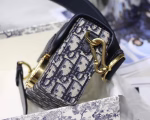 Dior 30 Montaigne Box Bag In Blue Oblique Canvas - Image 8