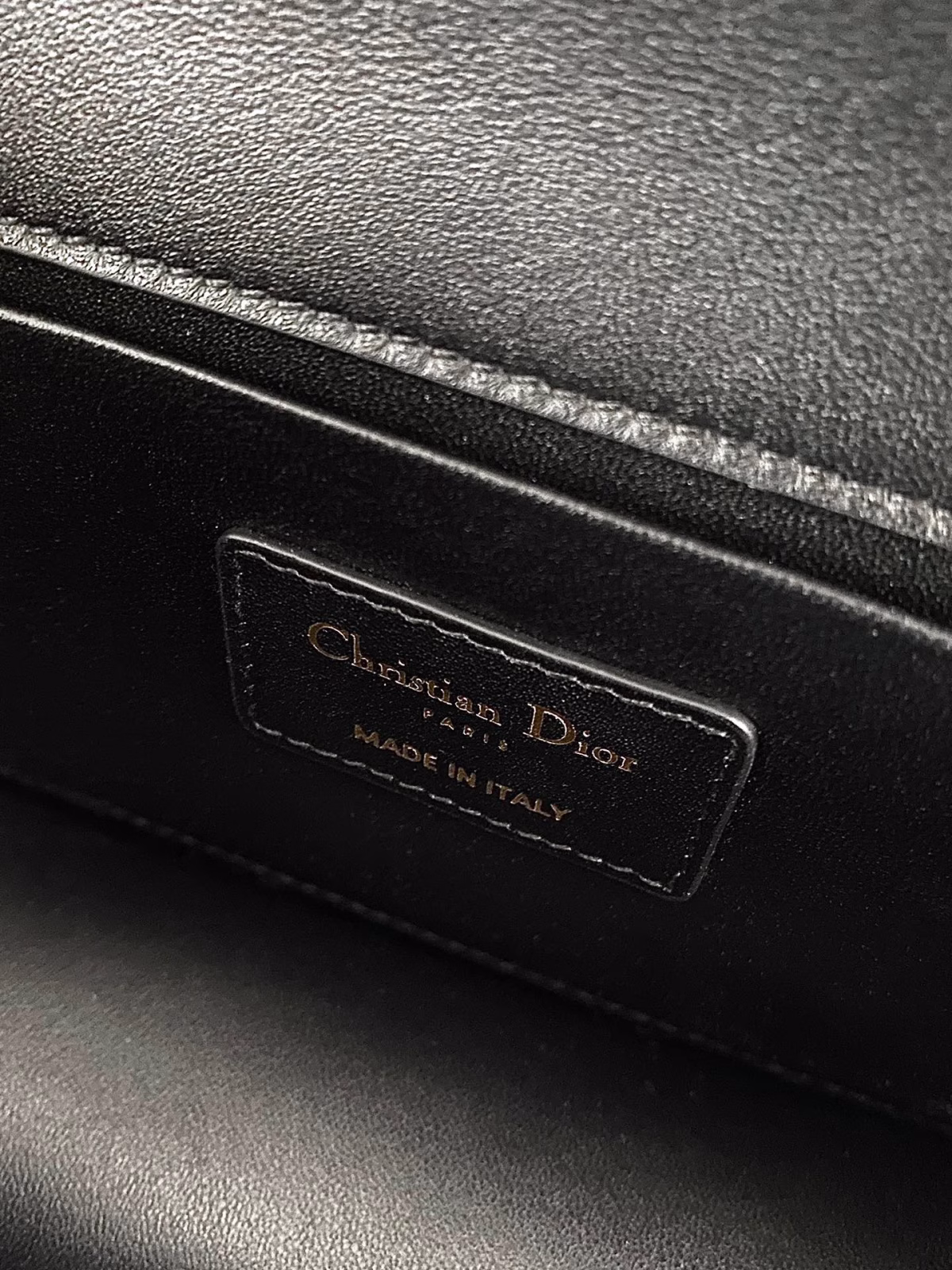 Dior 30 Montaigne East-West Bag with Chain in Black Calfskin - Image 4