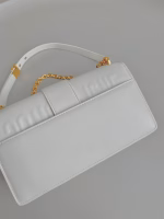 Dior 30 Montaigne East-West Bag with Chain in White Calfskin - Image 8