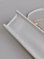 Dior 30 Montaigne East-West Bag with Chain in White Calfskin - Image 9