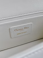 Dior 30 Montaigne East-West Bag with Chain in White Calfskin - Image 5
