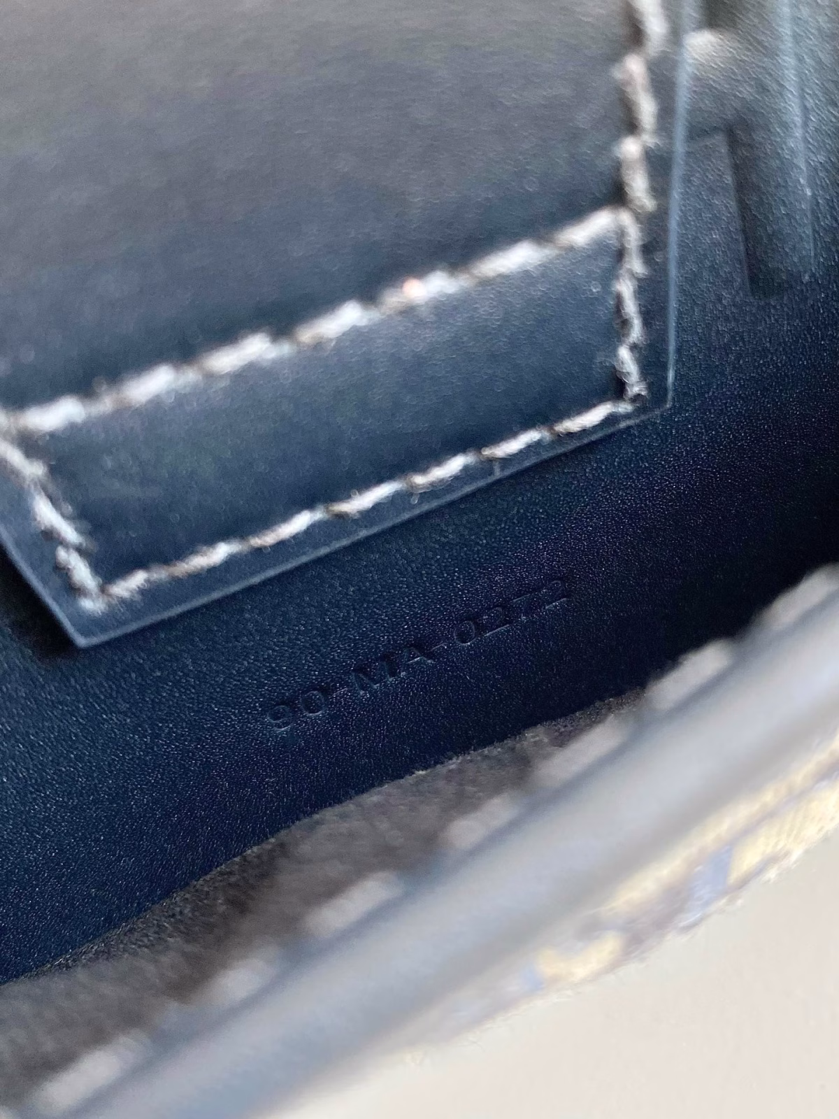 Dior 30 Montaigne East-West Bag with Chain in Blue Oblique Jacquard - Image 4