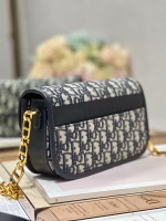 Dior 30 Montaigne Avenue Bag In Blue Dior Oblique Jacquard - Image 2