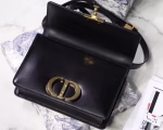 Dior 30 Montaigne Shoulder Bag In Black Calfskin - Image 4