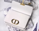 Dior 30 Montaigne Shoulder Bag In White Calfskin - Image 3
