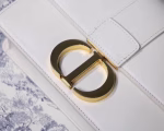 Dior 30 Montaigne Shoulder Bag In White Calfskin - Image 4