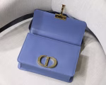 Dior 30 Montaigne Bag In Denim Blue Grained Calfskin - Image 4