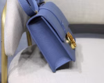 Dior 30 Montaigne Bag In Denim Blue Grained Calfskin - Image 8