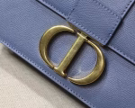 Dior 30 Montaigne Bag In Denim Blue Grained Calfskin - Image 6