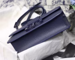 Dior 30 Montaigne Bag In Indigo Blue Matte Grained Calfskin - Image 7