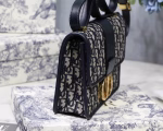 Dior 30 Montaigne Bag In Blue Oblique Jacquard Canvas - Image 5