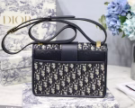 Dior 30 Montaigne Bag In Blue Oblique Jacquard Canvas - Image 3