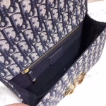 Dior 30 Montaigne Bag In Blue Oblique Jacquard Canvas - Image 7