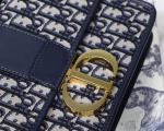 Dior 30 Montaigne Bag In Blue Oblique Jacquard Canvas - Image 8