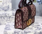 Dior 30 Montaigne Bag In Burgundy Oblique Jacquard Canvas - Image 3