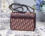 Dior 30 Montaigne Bag In Burgundy Oblique Jacquard Canvas - Image 5