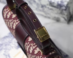 Dior 30 Montaigne Bag In Burgundy Oblique Jacquard Canvas - Image 2