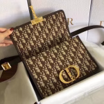 Dior 30 Montaigne Bag In Brown Oblique Jacquard Canvas - Image 8