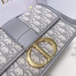Dior 30 Montaigne Bag In Grey Oblique Jacquard Canvas - Image 3