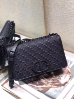 Dior 30 Montaigne Chain Bag In Black Braided Lambskin - Image 2