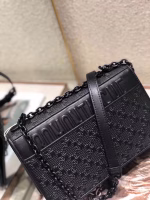 Dior 30 Montaigne Chain Bag In Black Braided Lambskin - Image 6
