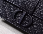 Dior 30 Montaigne Chain Bag In Black Braided Lambskin - Image 4