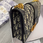 Dior 30 Montaigne Bag with Chain in Blue Oblique Jacquard - Image 10