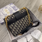 Dior 30 Montaigne Bag with Chain in Blue Oblique Jacquard - Image 8