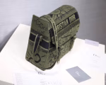 Dior Diorcamp Messenger Bag In Green Embroidered Canvas - Image 3