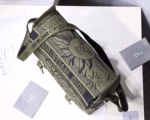 Dior Diorcamp Messenger Bag In Green Embroidered Canvas - Image 4