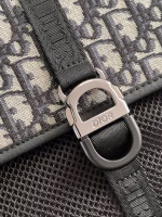 Dior 8 Backpack in Beige and Black Dior Oblique Jacquard - Image 2