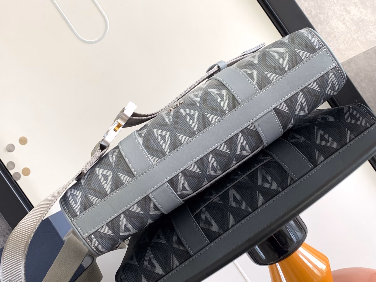 Dior Lingot Briefcase in Grey CD Diamond Canvas - Image 3