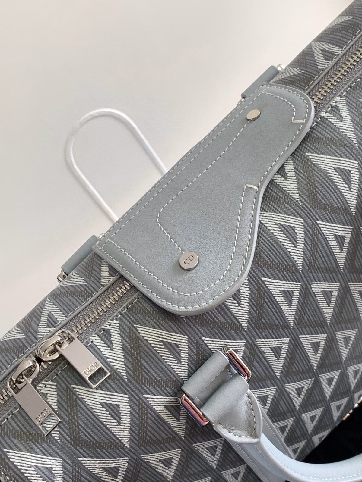 Dior Lingot Briefcase in Grey CD Diamond Canvas - Image 7