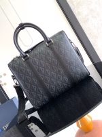 Dior Lingot Briefcase in Black CD Diamond Canvas - Image 5