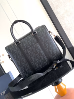 Dior Lingot Briefcase in Black CD Diamond Canvas - Image 2