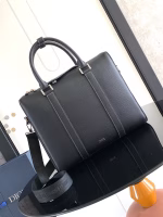 Dior Lingot Briefcase in Black Grained Calfskin - Image 4