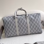 Dior Lingot 50 Duffle Bag In Gray CD Diamond Canvas - Image 4