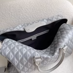 Dior Lingot 50 Duffle Bag In Gray CD Diamond Canvas - Image 5