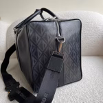 Dior Lingot 50 Duffle Bag In Black CD Diamond Canvas - Image 9