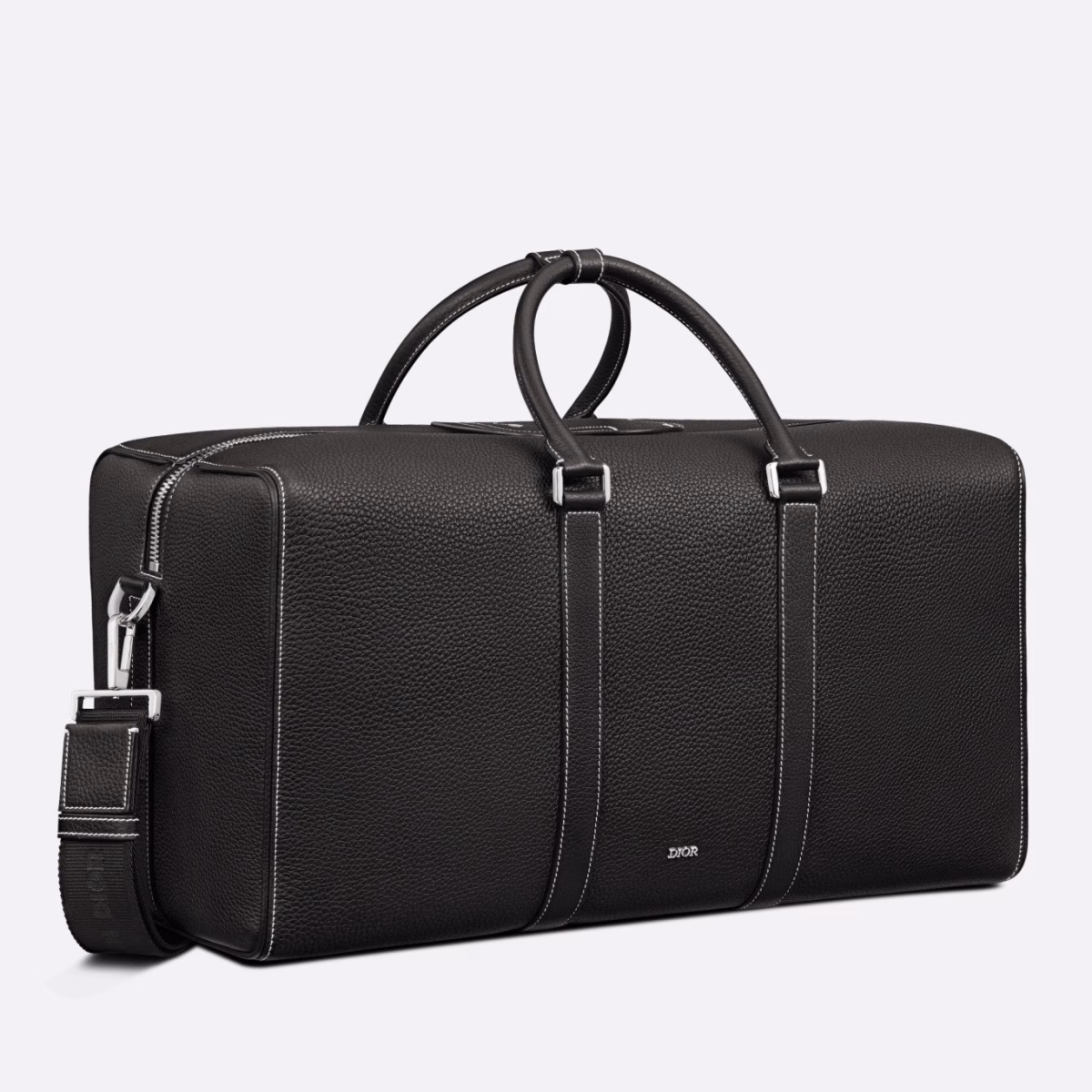 Dior Lingot 50 Duffle Bag In Black Grained Calfskin - Image 1