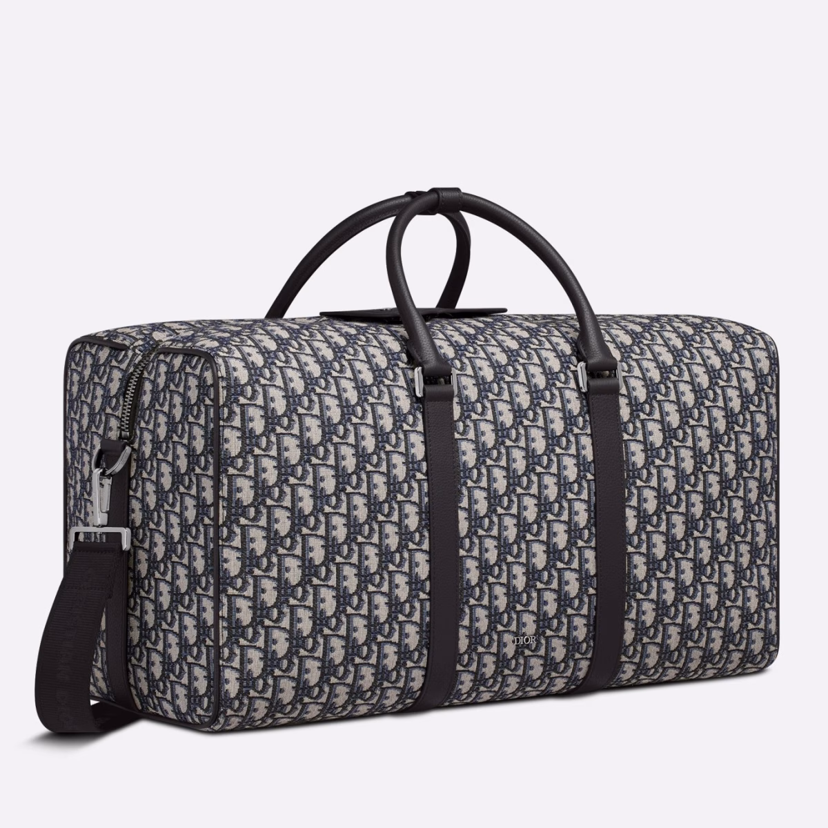 Dior Lingot 50 Duffle Bag In Black Oblique Jacquard - Image 1