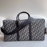 Dior Lingot 50 Duffle Bag In Black Oblique Jacquard - Image 2