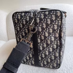 Dior Lingot 50 Duffle Bag In Black Oblique Jacquard - Image 3