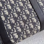 Dior Lingot 50 Duffle Bag In Black Oblique Jacquard - Image 5