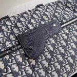 Dior Lingot 50 Duffle Bag In Black Oblique Jacquard - Image 6