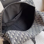 Dior Lingot 50 Duffle Bag In Black Oblique Jacquard - Image 7