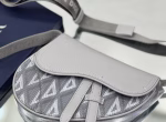 Dior Men's Mini Saddle Bag In Gray CD Diamond Canvas - Image 9