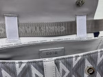 Dior Men's Mini Saddle Bag In Gray CD Diamond Canvas - Image 3