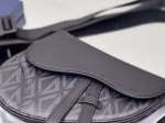 Dior Men's Mini Saddle Bag In Black CD Diamond Canvas - Image 2