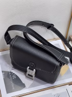 Dior Men's Mini Saddle Messenger Bag In Black Grained Calfskin - Image 8